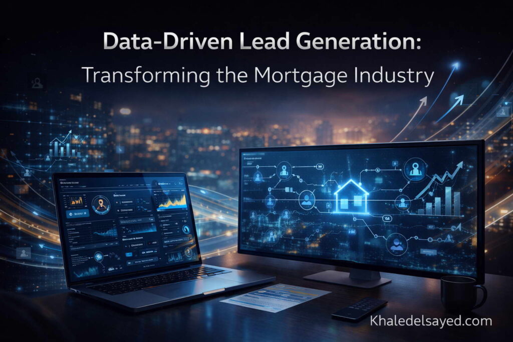 Business intelligence dashboard tracking AI mortgage leads, aged real estate leads, and aggregate lead datasets for performance-driven marketing.