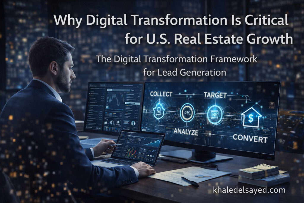 Real estate analytics interface highlighting aggregated mortgage leads and AI generated mortgage leads for strategic marketing decisions.