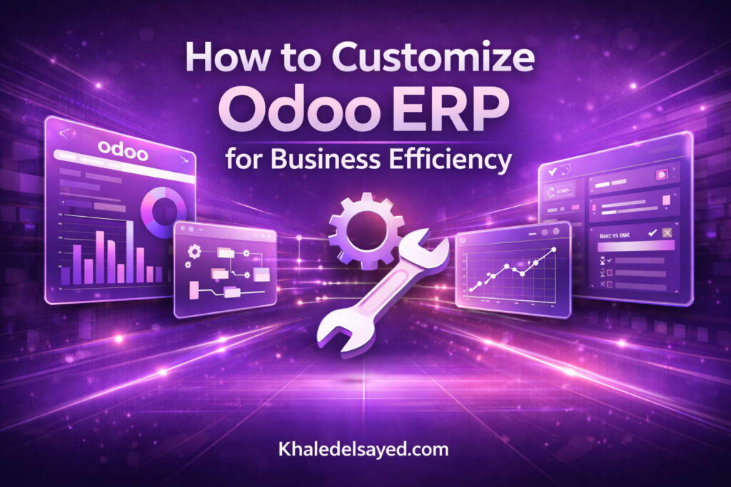 Detailed Odoo ERP login and dashboard view demonstrating real-time analytics, reporting tools, and seamless integration across enterprise applications.