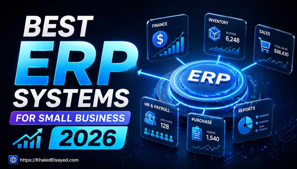 Best ERP platforms for small businesses presenting cost-effective solutions, scalability, and digital transformation capabilities in 2026 by the IT Leader Khaled Elsayed Sqawa