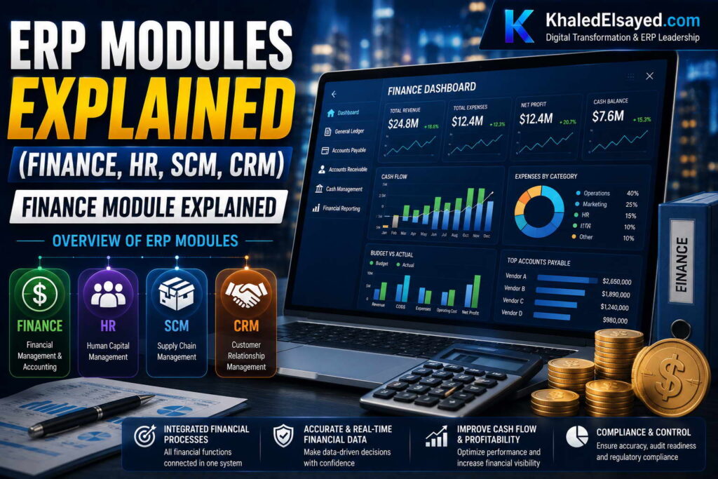 ERP Modules Explained (Finance, HR, SCM, CRM) 2 02 Finance Module Explained Khaled Elsayed Sqawa