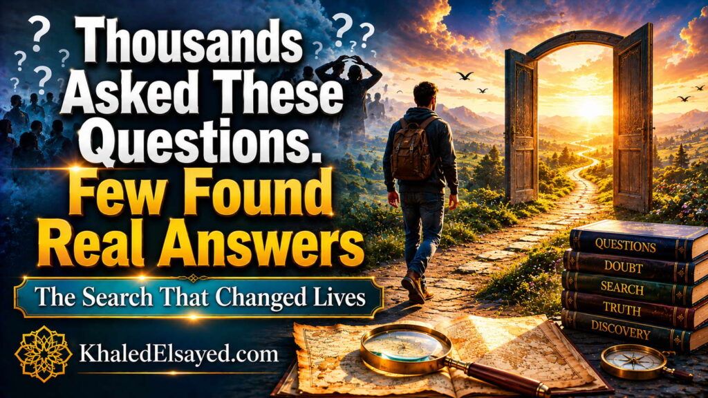 Thousands of people searching for answers to life's deepest questions about faith, truth, purpose, and existence through evidence-based exploration by the IT Leader Khaled Elsayed Sqawa