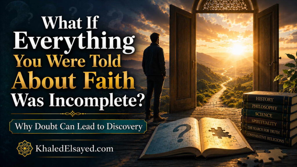 Thought-provoking analysis examining overlooked dimensions of faith, belief, and the search for meaning beyond conventional narratives by the IT Leader Khaled Elsayed Sqawa