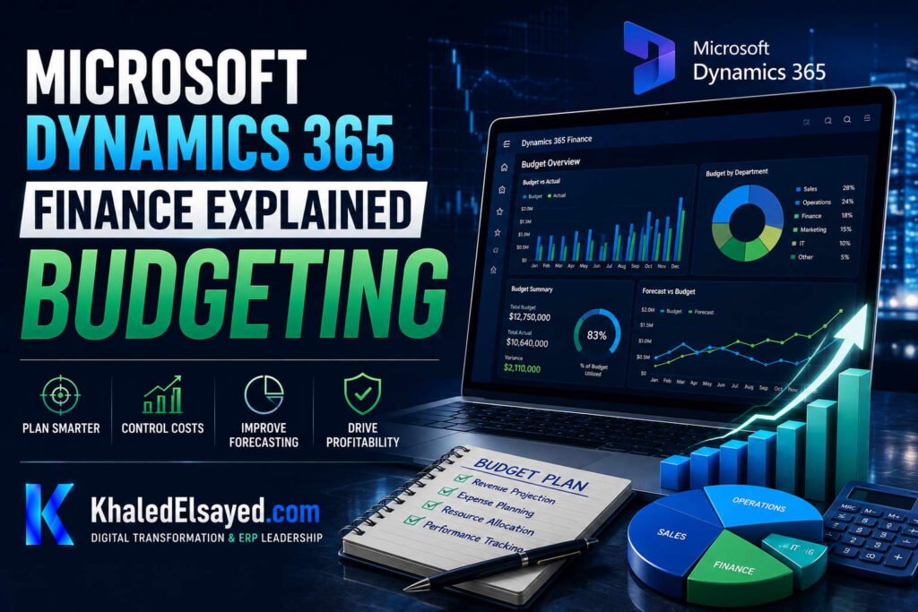 Microsoft Dynamics 365 Finance Explained 3 Enterprise financial management with Microsoft Dynamics 365 Finance demonstrating analytics, forecasting, and intelligent business decision support by the IT Leader Khaled Elsayed Sqawa