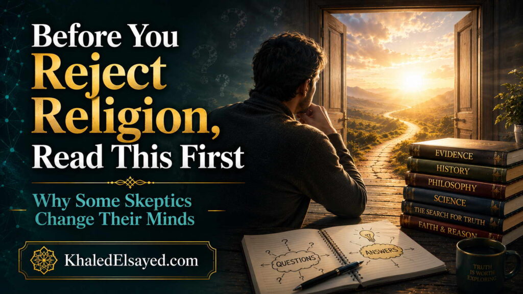 Insightful exploration of religion, purpose, morality, and human existence designed for readers evaluating belief through reason and reflection by the IT Leader Khaled Elsayed Sqawa