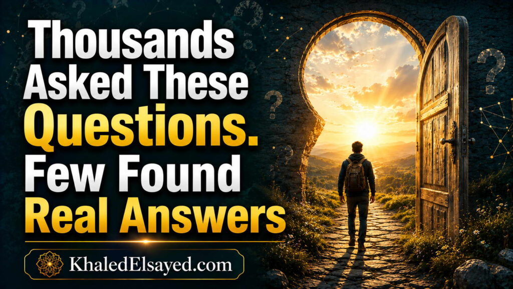 Thousands Asked These Questions. Few Found Real Answers 22 Critical investigation into humanity’s most important unanswered questions, combining logical reasoning, historical context, and spiritual reflection by the IT Leader Khaled Elsayed Sqawa